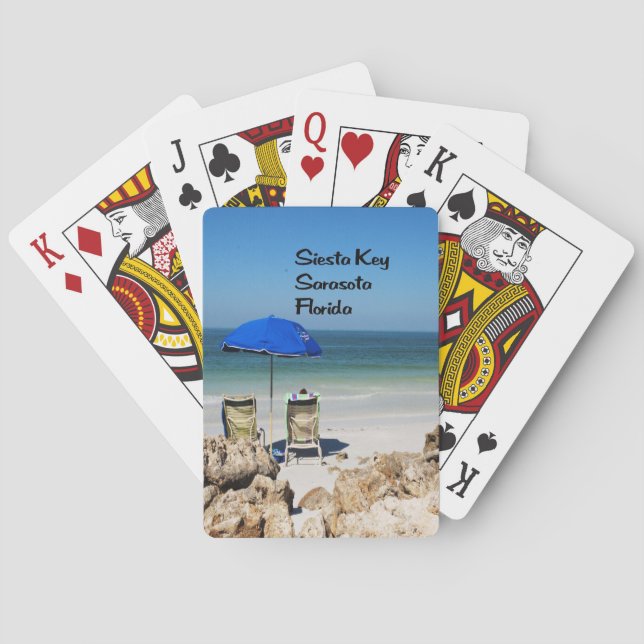 Siesta Nyckel Sarasota Florida Spel Kort (Baksidan)
