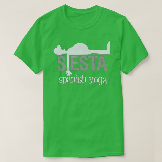 SIESTA SPANISH YOGA T SHIRT (Design framsida)