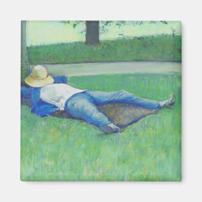 Siestan (av Gustave Caillebotte) Magnet (Framsidan)
