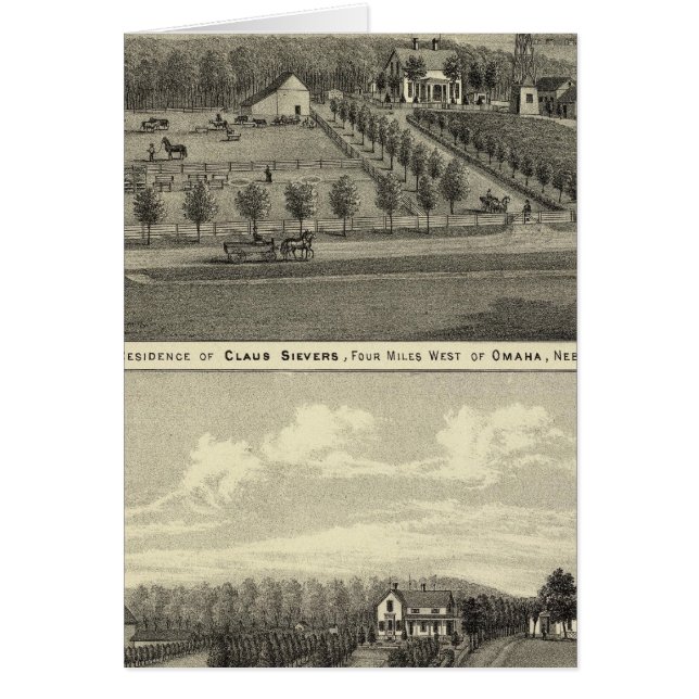Sievers och Eicke, Nebraska Hälsningskort (Framsidan)