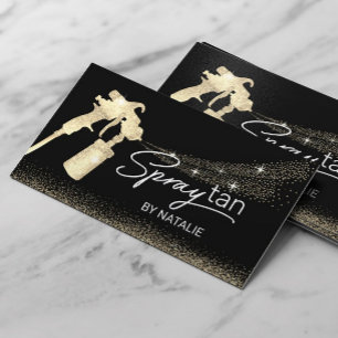 Sif Tanning Mobile Spray Tan Chic Black & Guld Visitkort