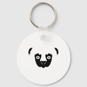 Sifaka Ansikte Silhouette Nyckelring