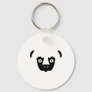 Sifaka Ansikte Silhouette Nyckelring