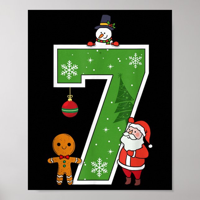 Siffer 7 67 Meme Par Pyjamas Jul Matchande Poster (Framsidan)