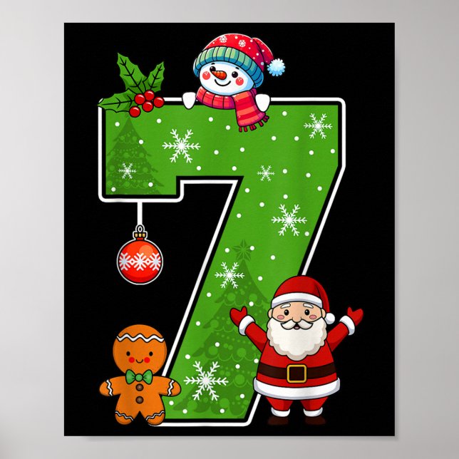 Siffer 7 Rolig 67 Meme Par Pyjamas Jul Ma Poster (Framsidan)