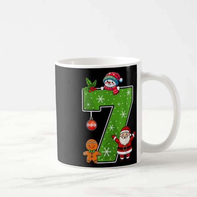 Siffer 7 Rolig 67 Meme Par Pyjamas Jul Mamma Kaffemugg (Höger)