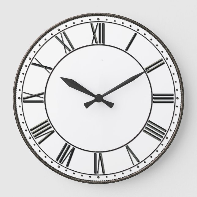 Siffer- vintageromare stor klocka (Framsida)