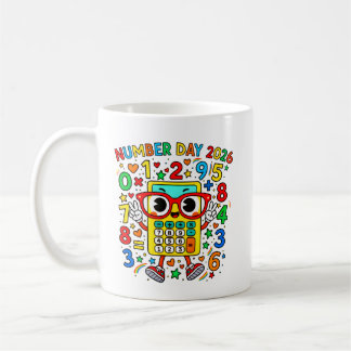 Sifferdag 2026 Uggle Räknare Matematik Design Kaffemugg