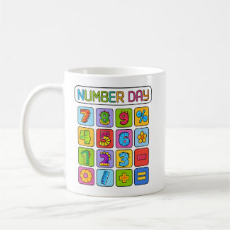 Sifferdags matematikikoner Kalkylator Design för B Kaffemugg