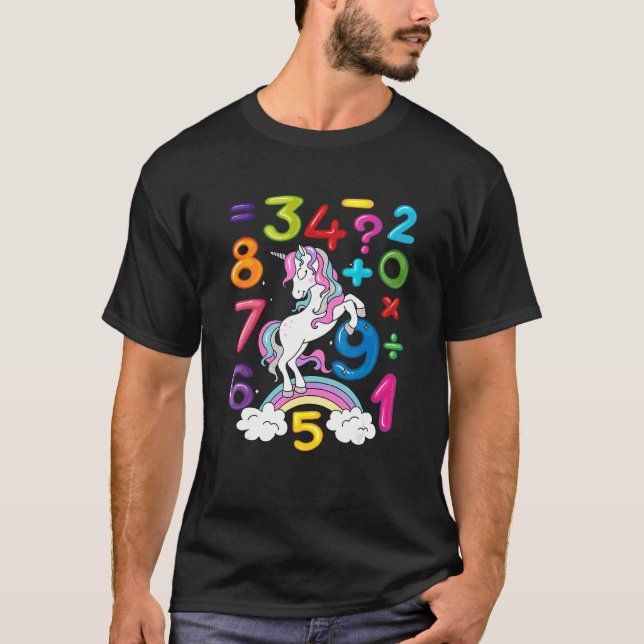 Sifferinlärning räknare kostym matchande dag Math  T Shirt (Framsida)