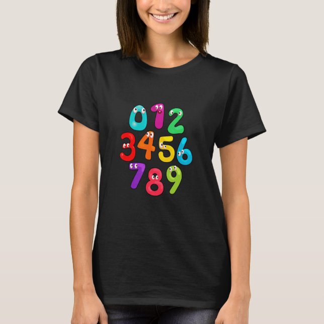 Sifferinlärning räknare kostym matchande dag Math  T Shirt (Framsida)