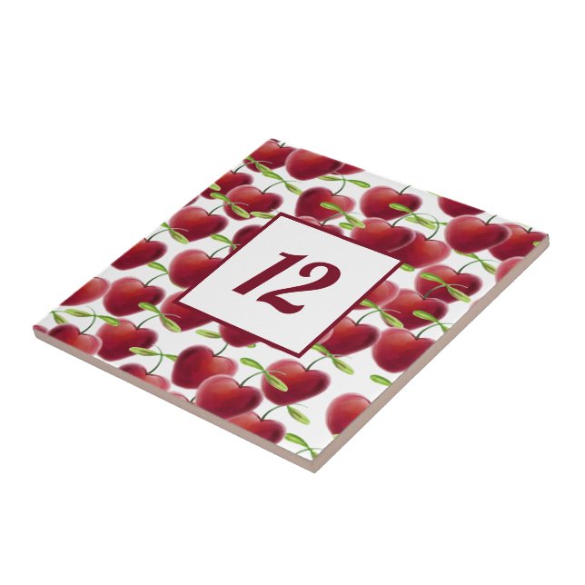 Siffran Cherry Paj Kakelplatta (Sidan)