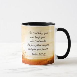 Siffror 6:24-26 "The Lord Bless You" Bibelverse Mugg