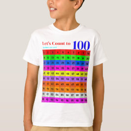 Siffror är Coola, 1-100 Tal Diagram Kids T-Shirt