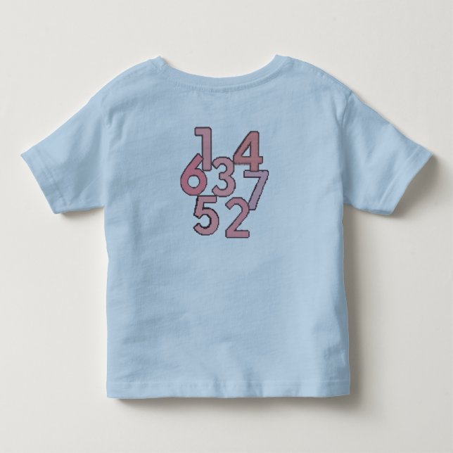 Siffror Estetisk T-Shirt – Minimalistisk Sifferdes (Baksida)