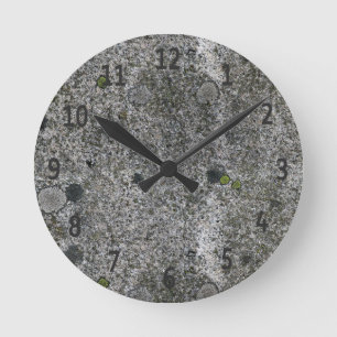 Siffror för granitgrå färgsvart rund klocka