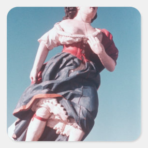 Siffror från okänd segelrutt frakt fyrkantigt klistermärke