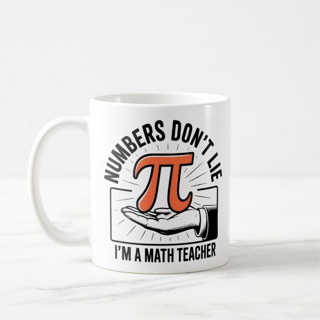 Siffror Ljuger Inte – Rolig Matematikläraren Kaffemugg (Vänster)