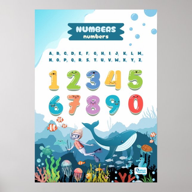Siffror med havet poster (Framsidan)
