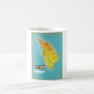 Sifnos Greece retro karta Kaffemugg