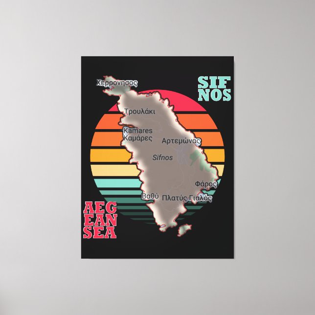 Sifnos, Grekland Canvastryck (Framsida)