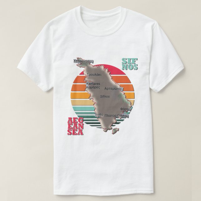 Sifnos, Grekland T Shirt (Design framsida)