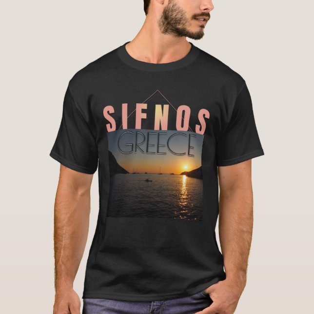 Sifnos, Grekland T Shirt (Framsida)