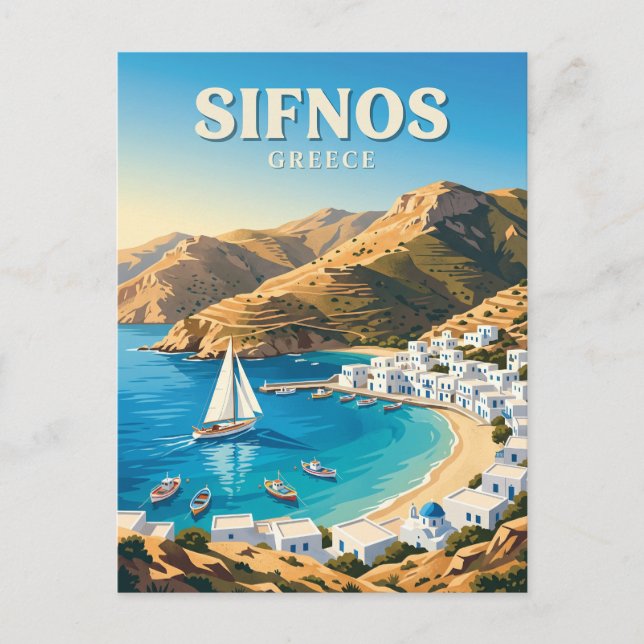 Sifnos Kamares Grekland Vykort (Framsida)