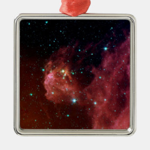 Sig07-006 Rödstoft från himmel NASA Julgransprydnad Metall