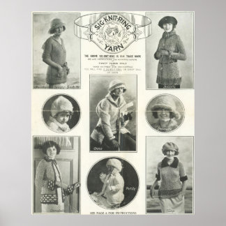 Sig-Knit-Ring Yarn 1923 Poster