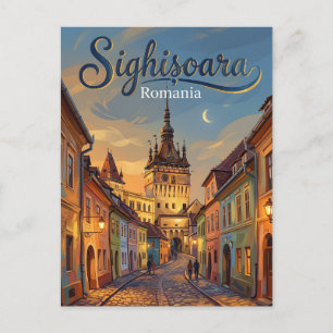 Sighișoara historiska centrum Rumänien Vykort