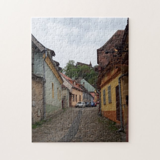 Sighisoara Transsylvanien Medeltidsstad Pussel (Vertikal)