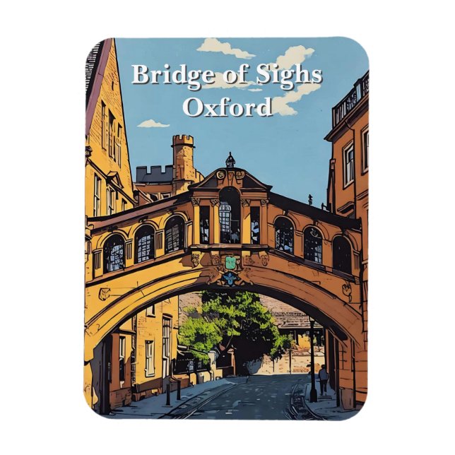 Sighs-bryggan i Oxford Poster Paint Magnet (Vertikal)