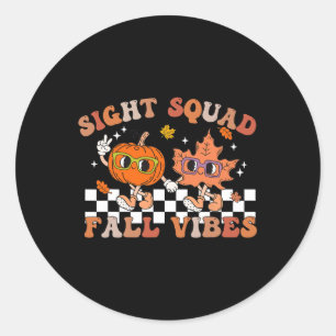 Sight Squad Fall Vibes Pumpkin Fall Löv Autumn Op Runt Klistermärke