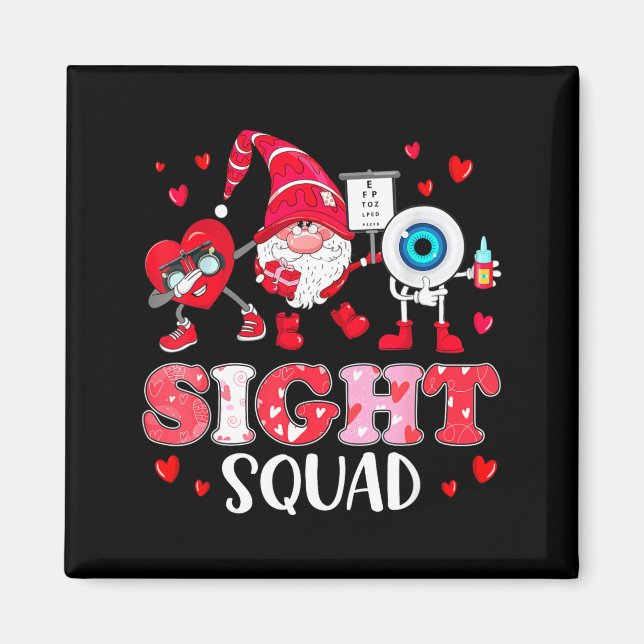 Sight Squad Optician Optometrist Dabbing Heart Val Magnet (Framsidan)