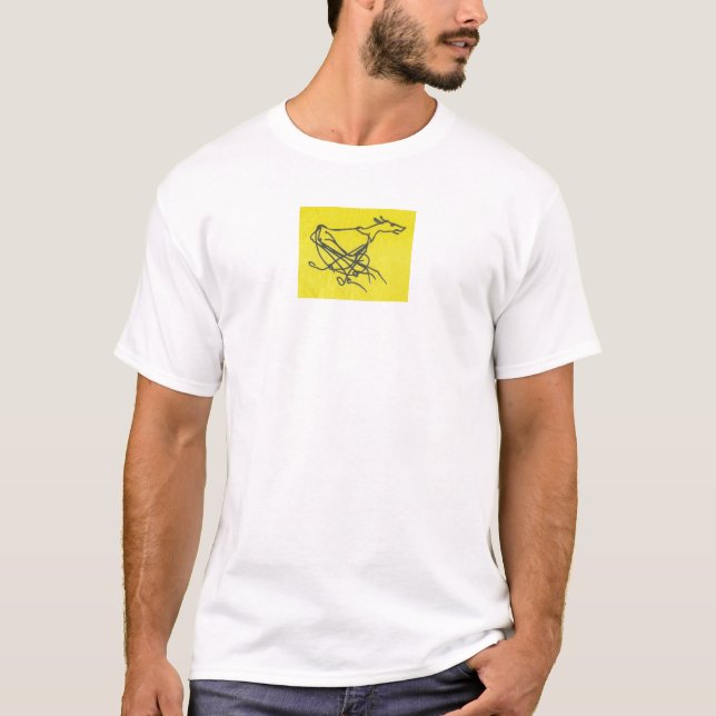 Sighthound som jagar T T-shirt (Framsida)