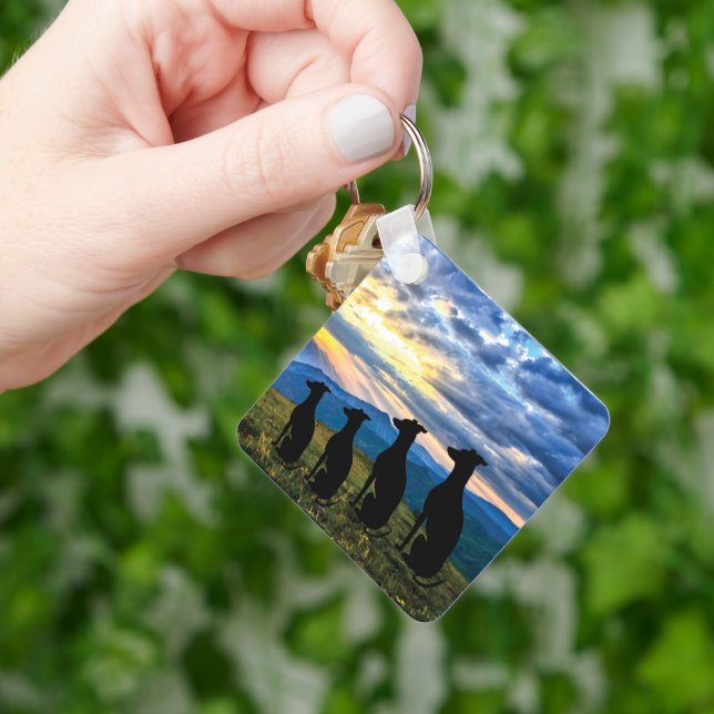 Sighthound & Sunset Nyckelring (Hand)