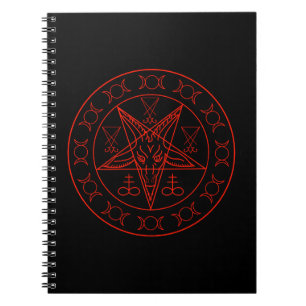 Sigil av Baphomet den trefaldiga månen och sigil Anteckningsbok