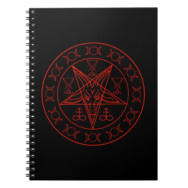Sigil av Baphomet den trefaldiga månen och sigil Anteckningsbok (Framsidan)