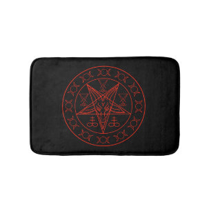 Sigil av Baphomet den trefaldiga månen och sigil Badrumsmatta