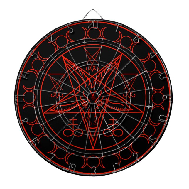 Sigil av Baphomet den trefaldiga månen och sigil Darttavla (Framsidan)