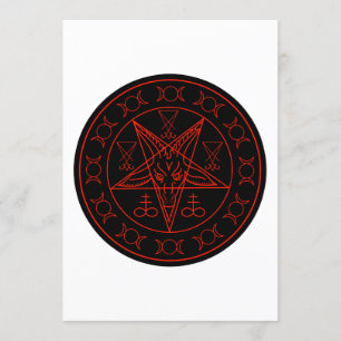 Sigil av Baphomet den trefaldiga månen och sigil Inbjudningar