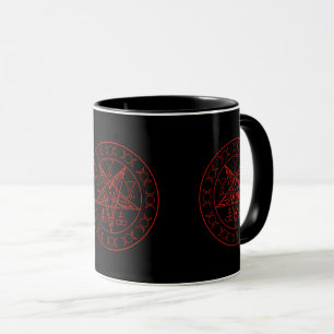 Sigil av Baphomet den trefaldiga månen och sigil Mugg