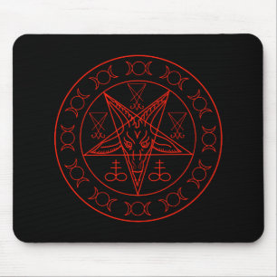 Sigil av Baphomet den trefaldiga månen och sigil Musmatta