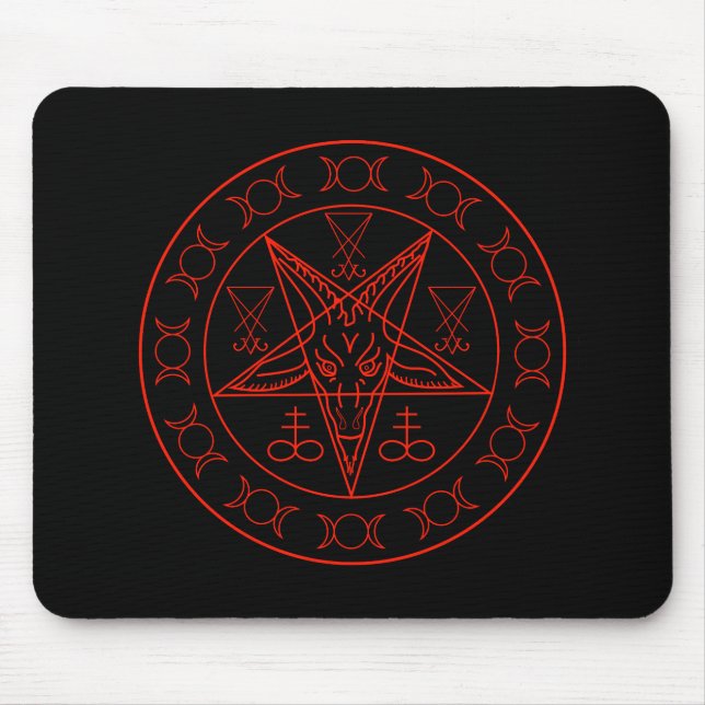 Sigil av Baphomet den trefaldiga månen och sigil Musmatta (Framsidan)