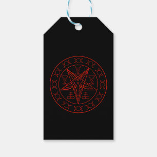 Sigil av Baphomet den trefaldiga månen och sigil Presentetikett
