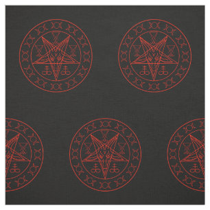 Sigil av Baphomet den trefaldiga månen och sigil Tyg