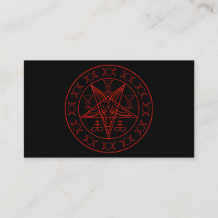 Sigil av Baphomet den trefaldiga månen och sigil Visitkort