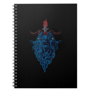 Sigil av baphomet got av Mendes Satan Mörk Goth Anteckningsbok