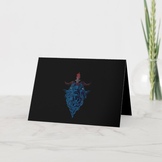 Sigil av baphomet got av Mendes Satan Mörk Goth Kort (Framsida)